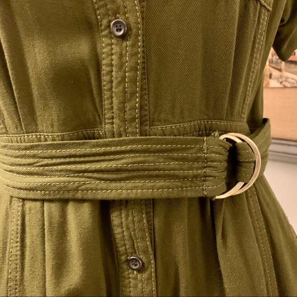 Sold Ann Taylor Loft MIDI-long  belted dress pockets - Picture 6 of 11